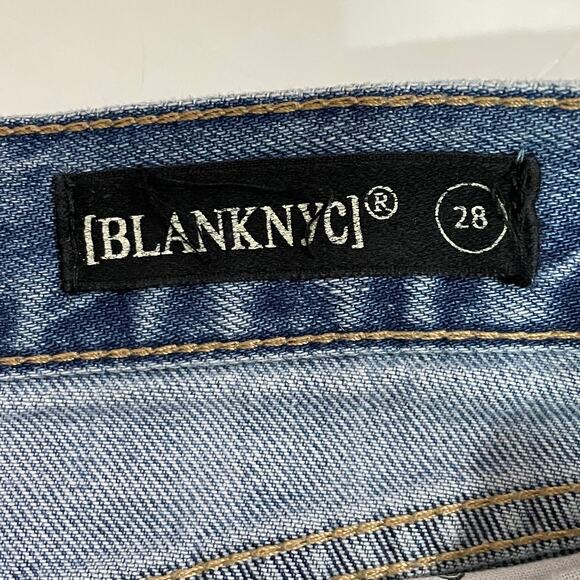 Blank NYC Way Back When Cut Off Denim Skirt - Blue - 28 - Picture 7 of 8